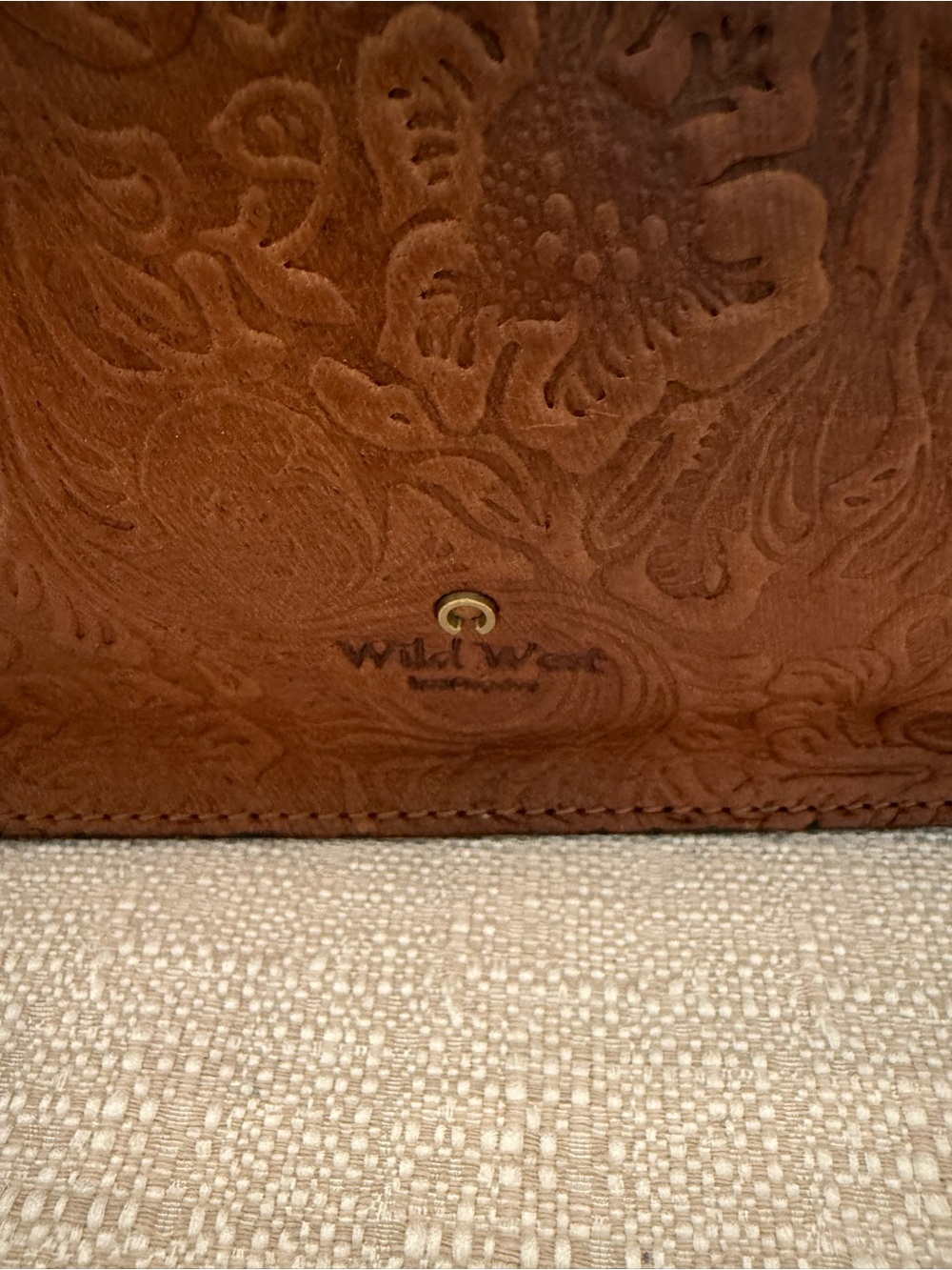 Wild West Freya Embossed Leather Shoulder Bag in Brown - Picture 3 of 6